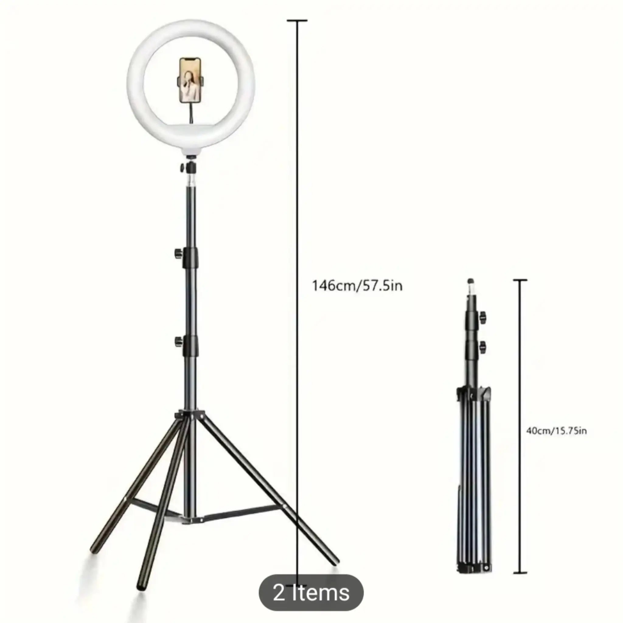 26cm LED Ring Fill Light with Adjustable Tripod