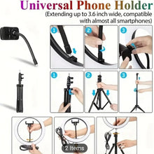 26cm LED Ring Fill Light with Adjustable Tripod Stand and Phone Holder 3 Color Modes