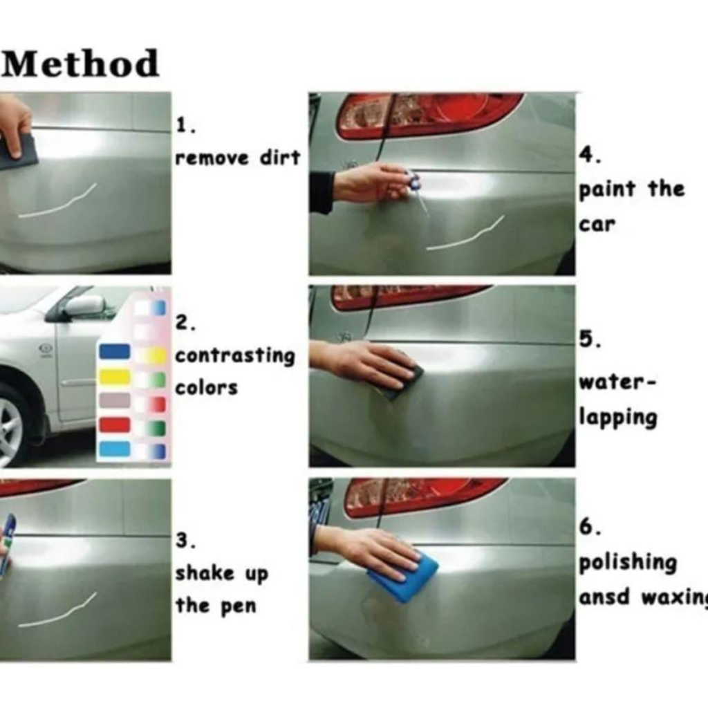 Zhandian Car Scratch Remover Paint Pen – Silver Gray (WH-424)