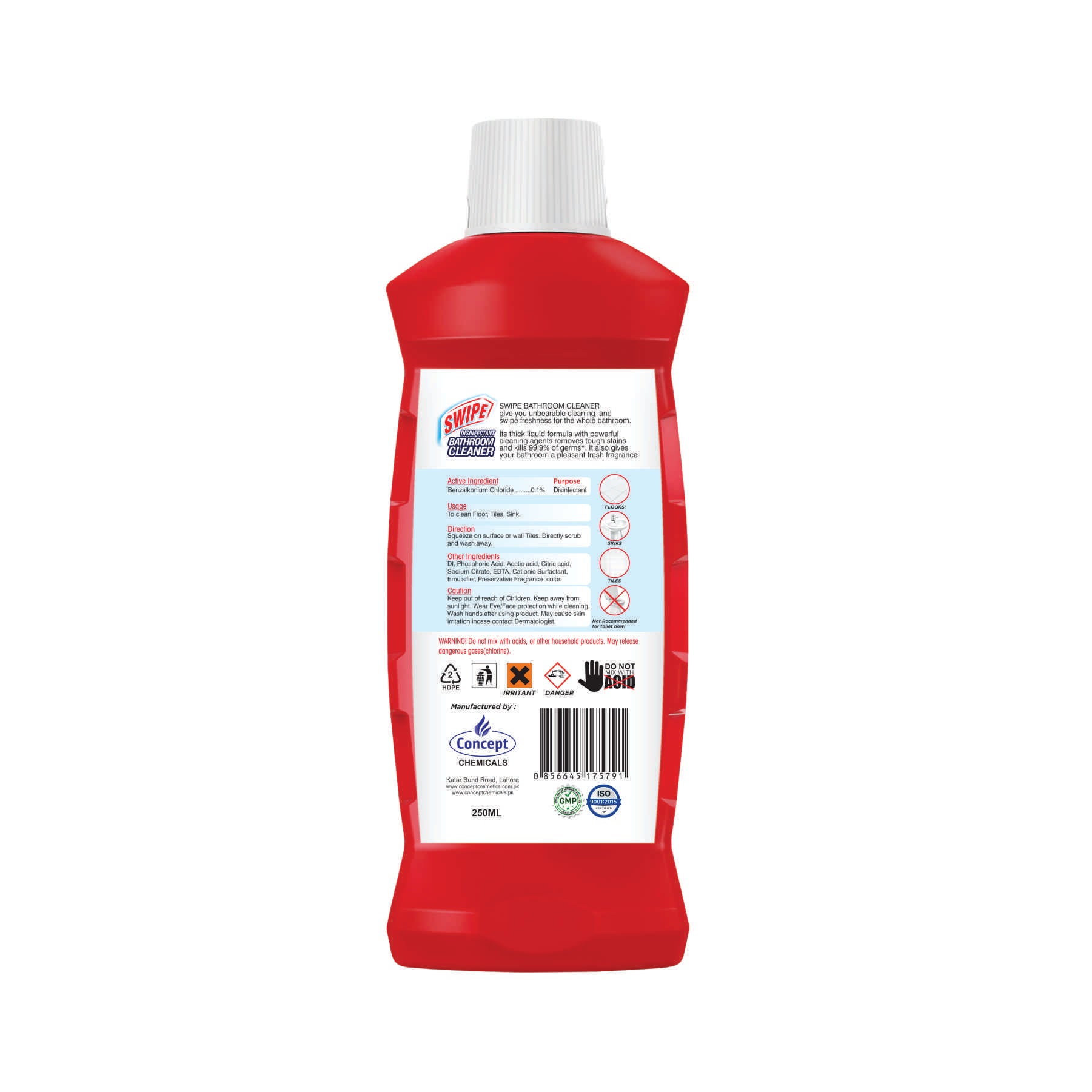 Swipe Bathroom Cleaner Red