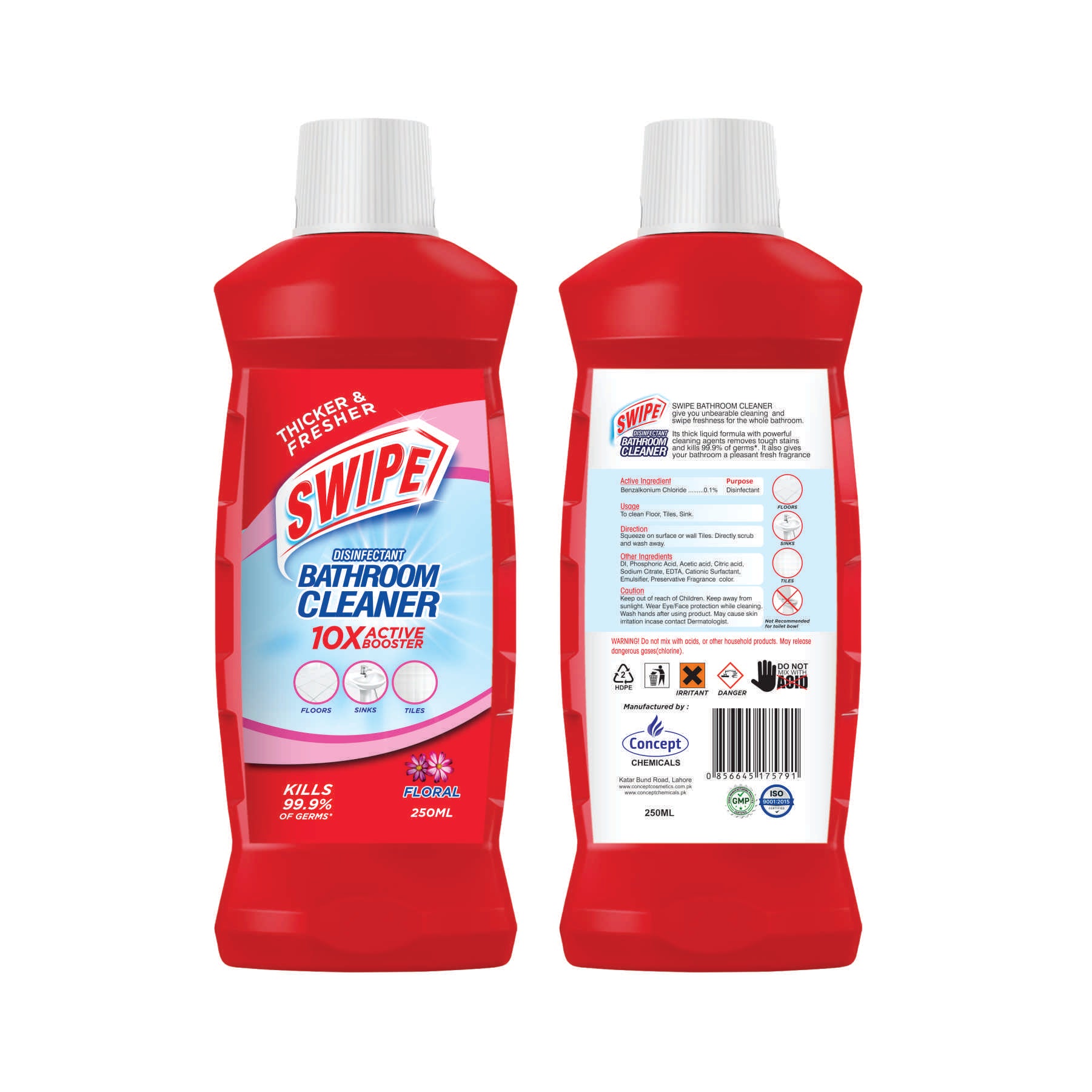 Swipe Bathroom Cleaner Red