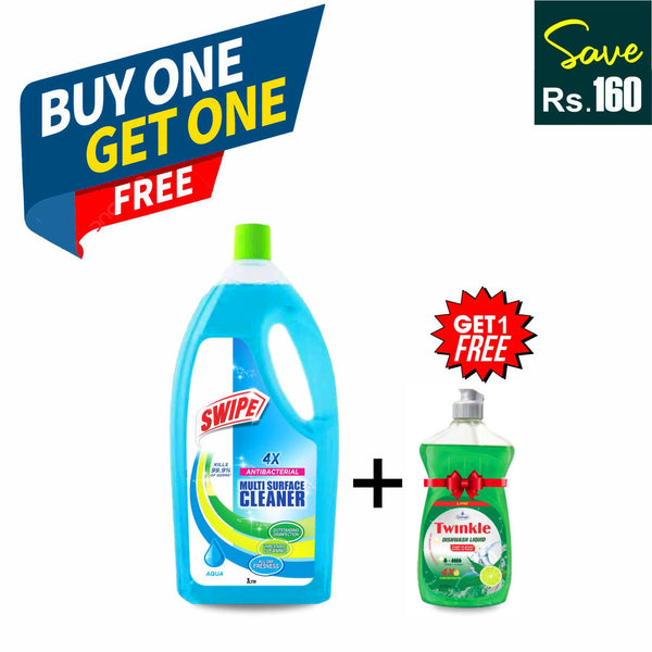 Buy 1 Multi surface cleaner aqua and get 1 Lime dish wash 250ml free