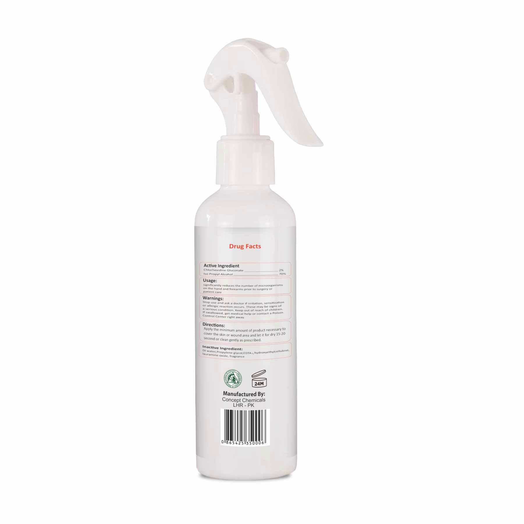 Chlorohexidine Skin Prep 2% 250ML