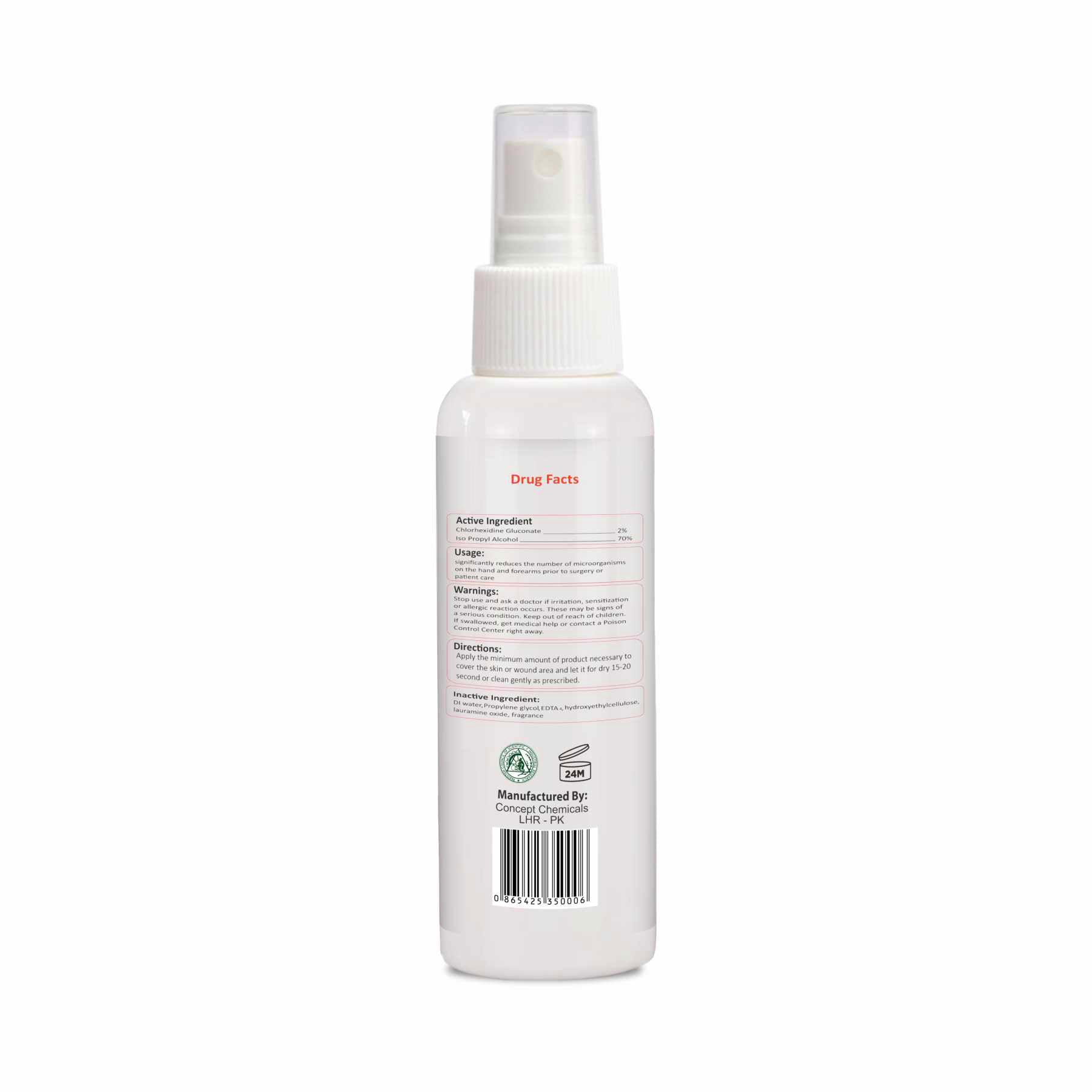 Chlorohexidine Skin Prep 2% 120ML