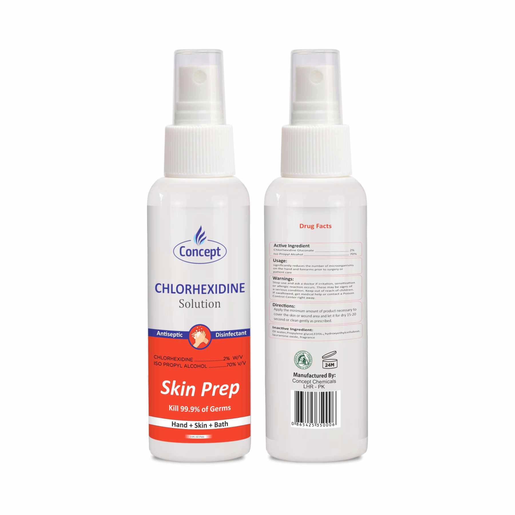 Chlorohexidine Skin Prep 2% 120ML