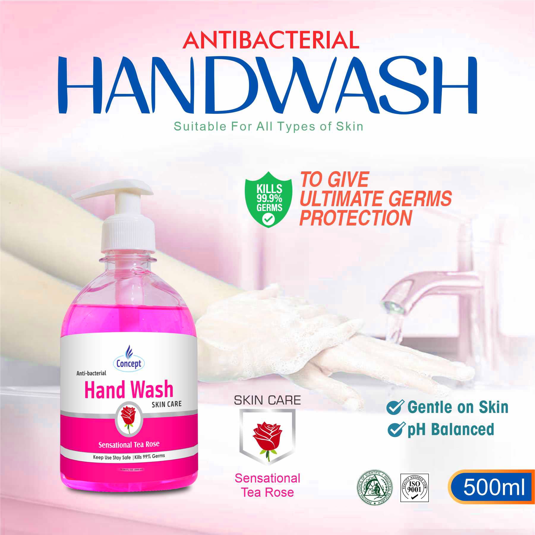 Clear Hand Wash Rose