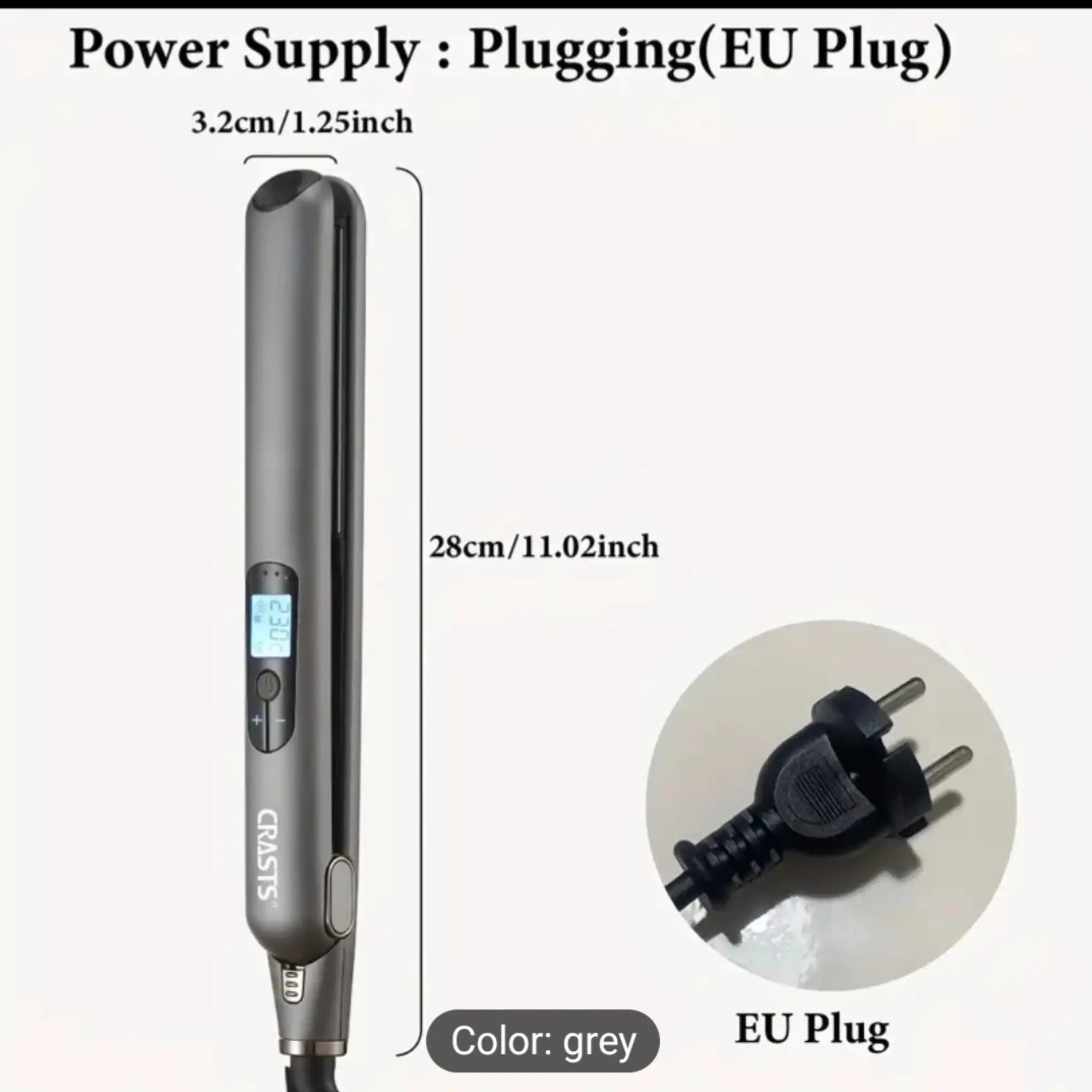 CRASTS Sleek Ceramic Flat Iron 2 in 1 Dual