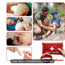 Imported Compact Waterproof First Aid Kit – 12 Essential Accessories Included – Travel, Home & Office Emergency Medical Bag – Durable Red Pouch