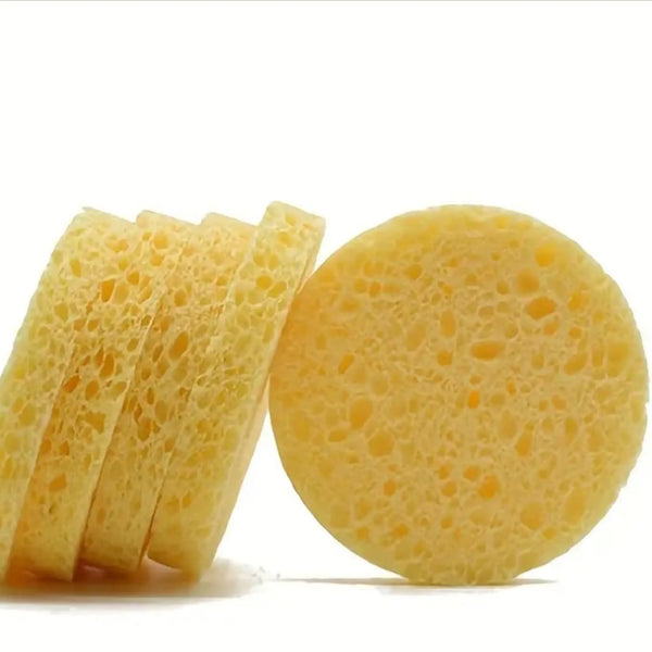 Imported Compressed Facial Cleansing Sponge Puff – 8cm Reusable Soft Face Cleanser Pad for Spa & Daily Skin Care Routine