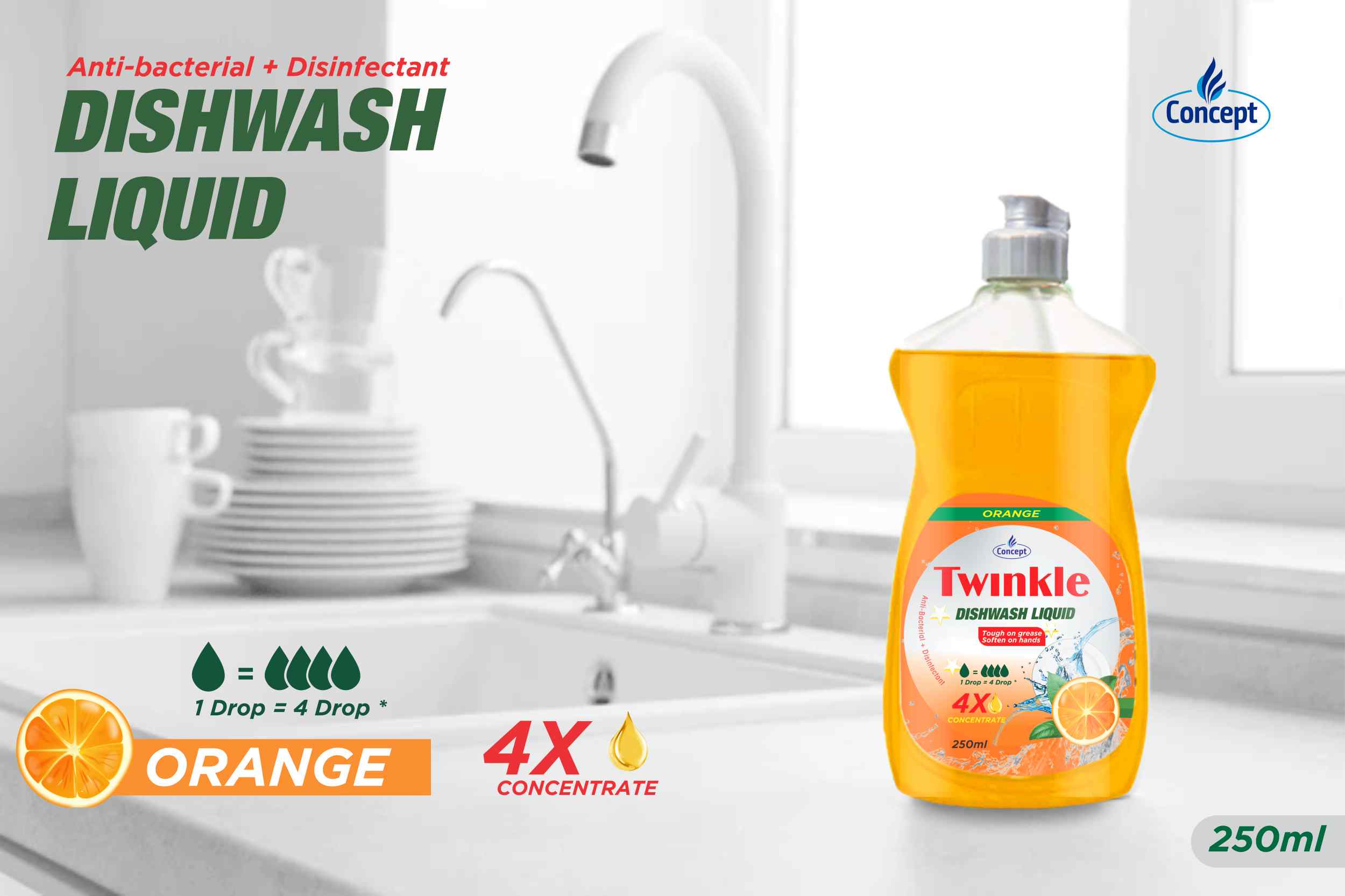 Dish Wash Orange