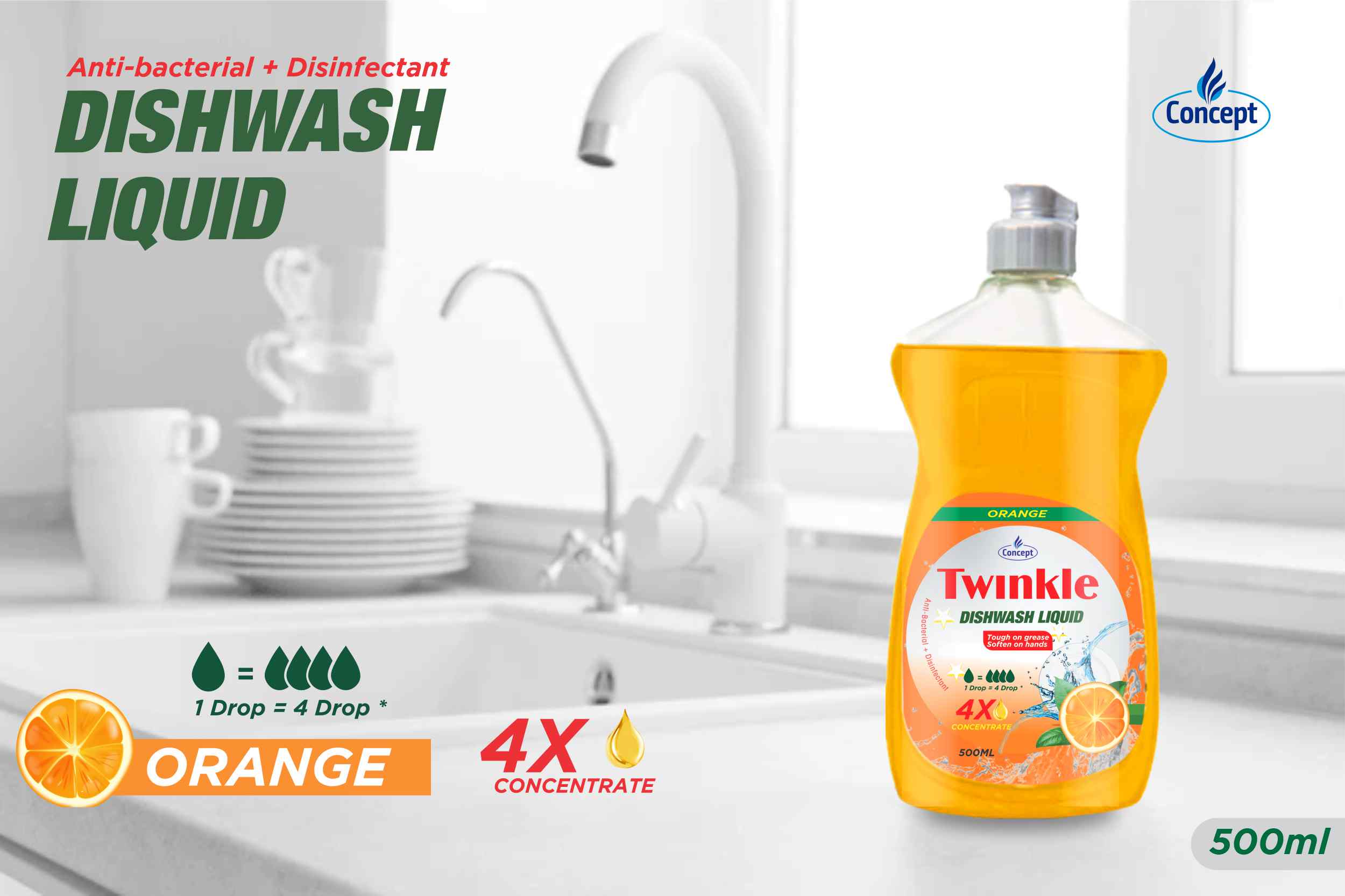 Dish Wash Orange