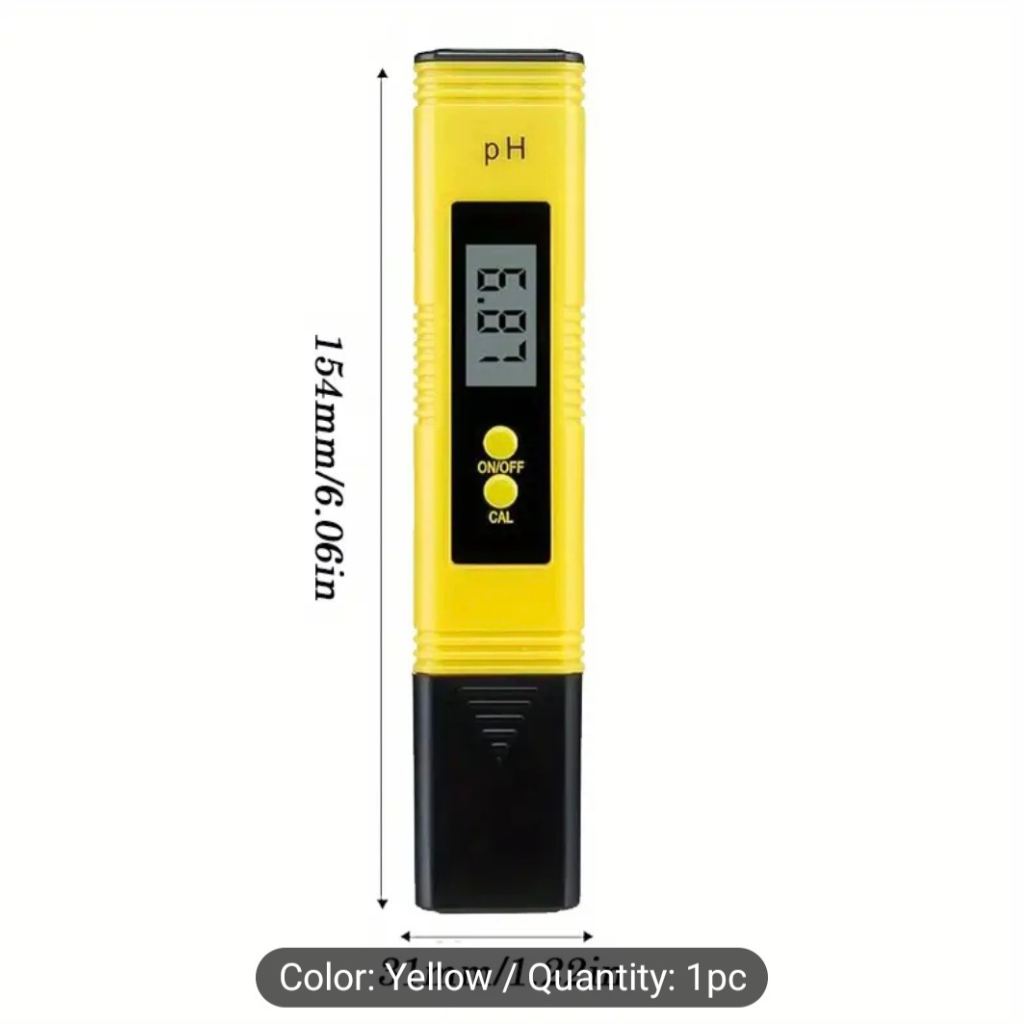 0-14 PH Range, 154mm Portable Pen for Hydroponics, Pools, Drinking Water, and Aquariums