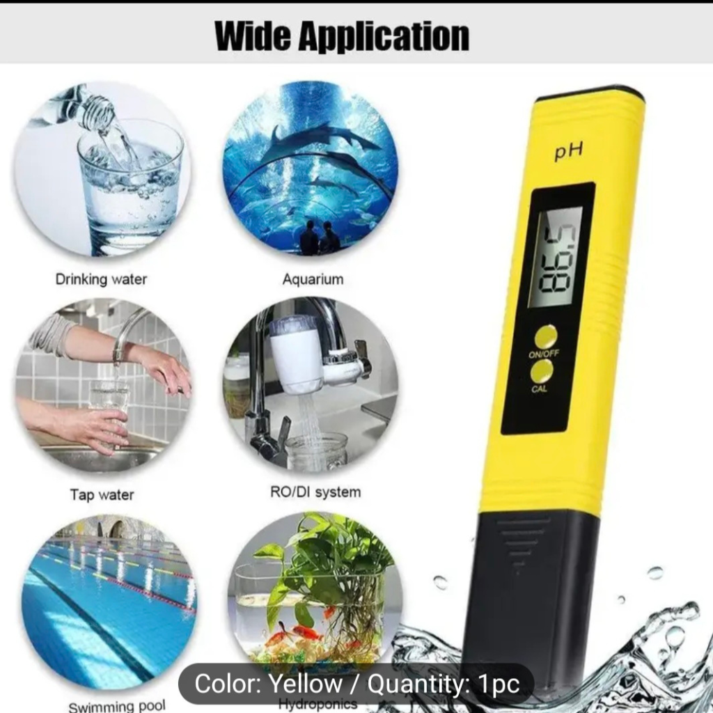 0-14 PH Range, 154mm Portable Pen for Hydroponics, Pools, Drinking Water, and Aquariums