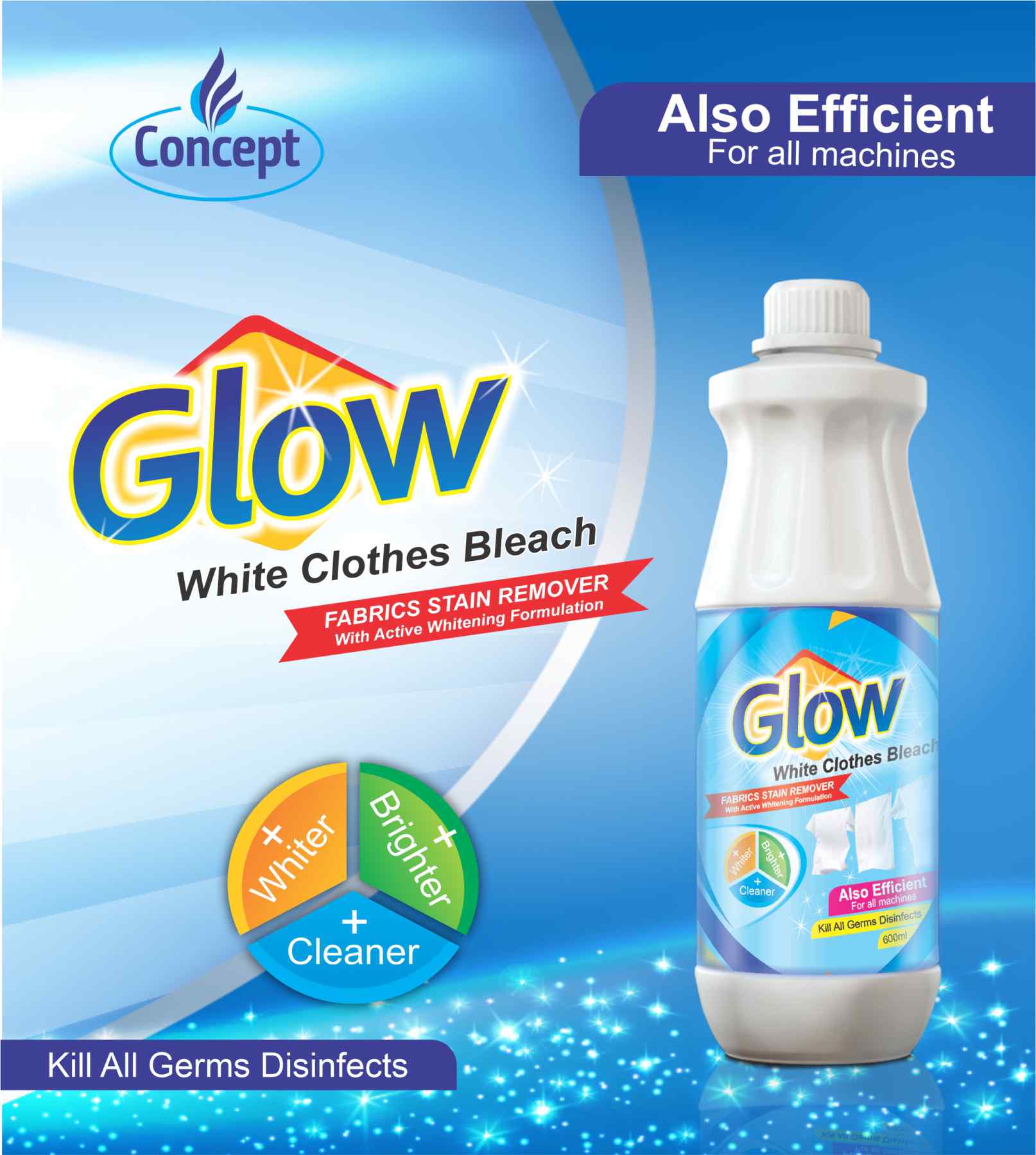 Glow White Clothing Bleach 600ML