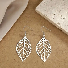 Imported Gold Leaf Dangle Earrings for Women – Lightweight Hollow Cutout Drop Earrings