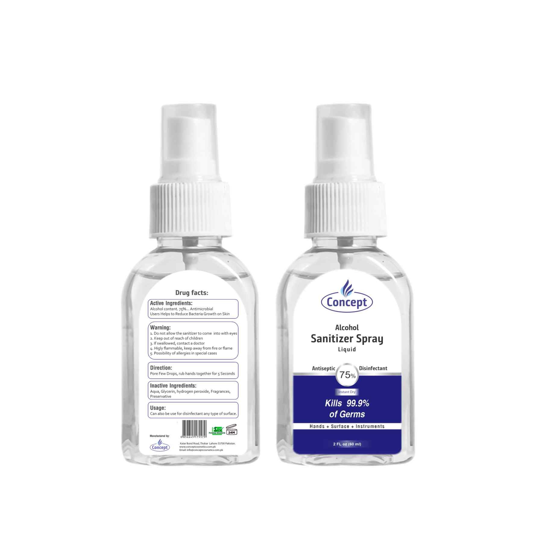Hand Sanitizer liquid spray 60ML