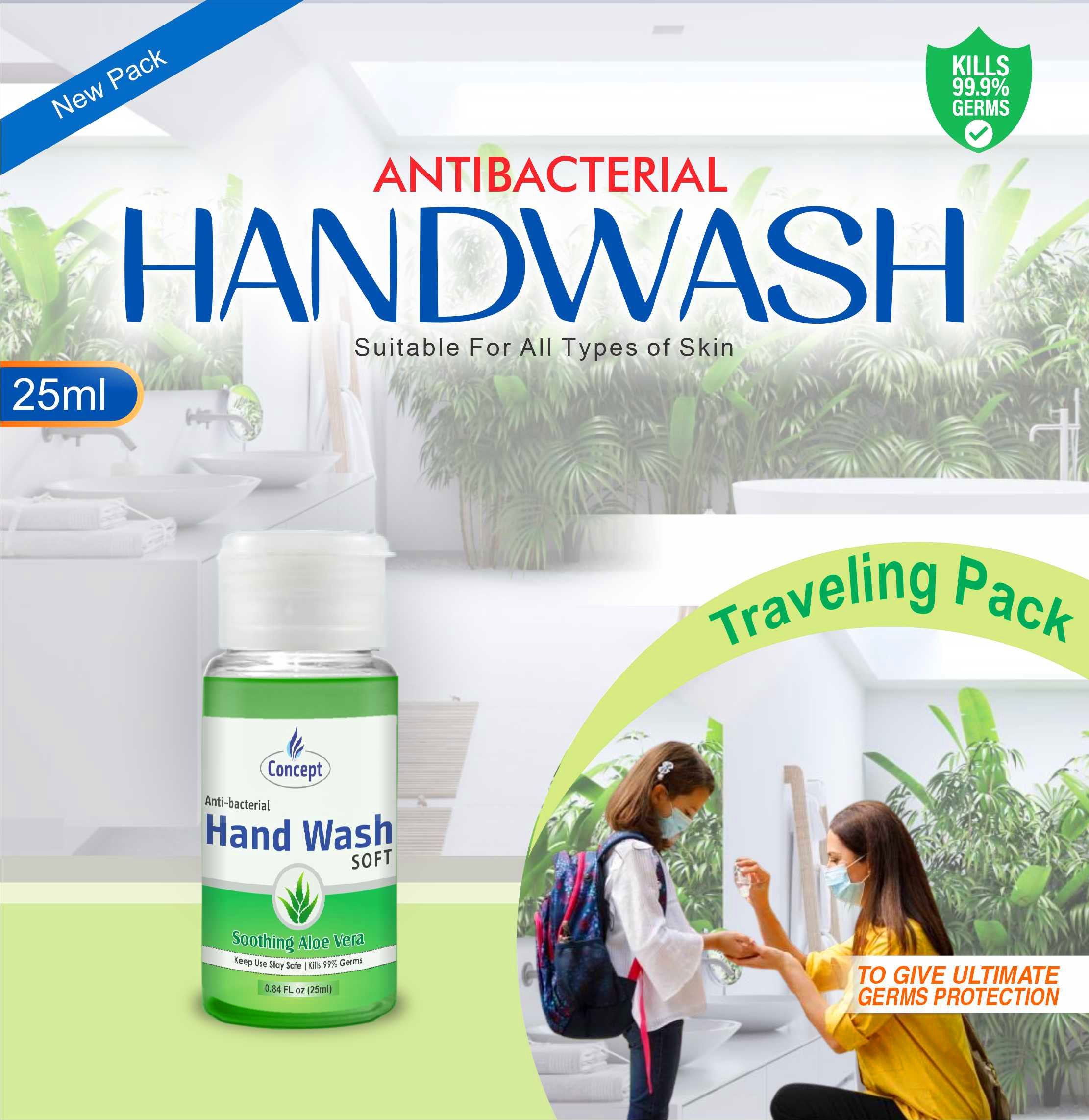 Aloevera Hand Wash Travelling Pack 30ML