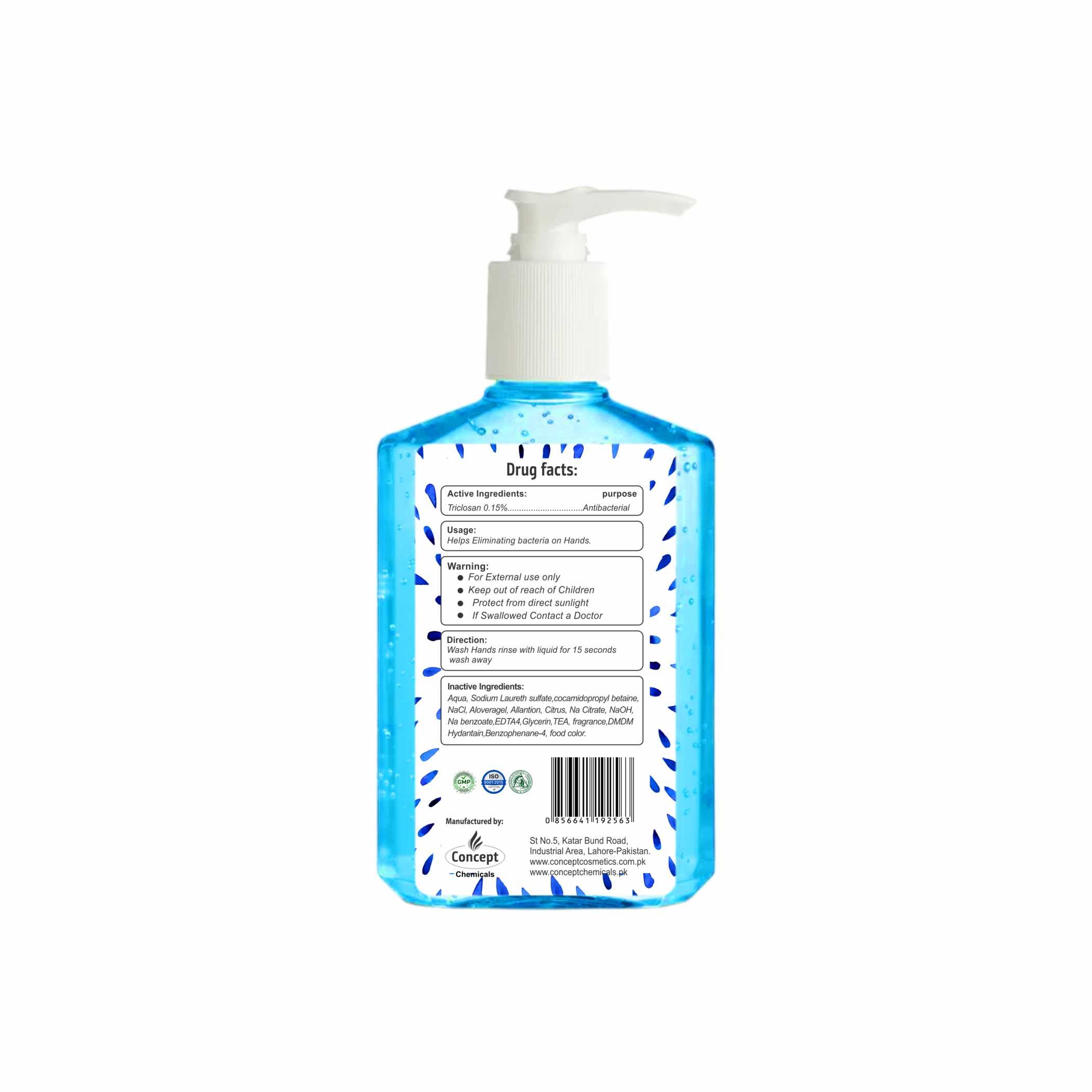 Hand Wash SQ Bottle Aqua Blue
