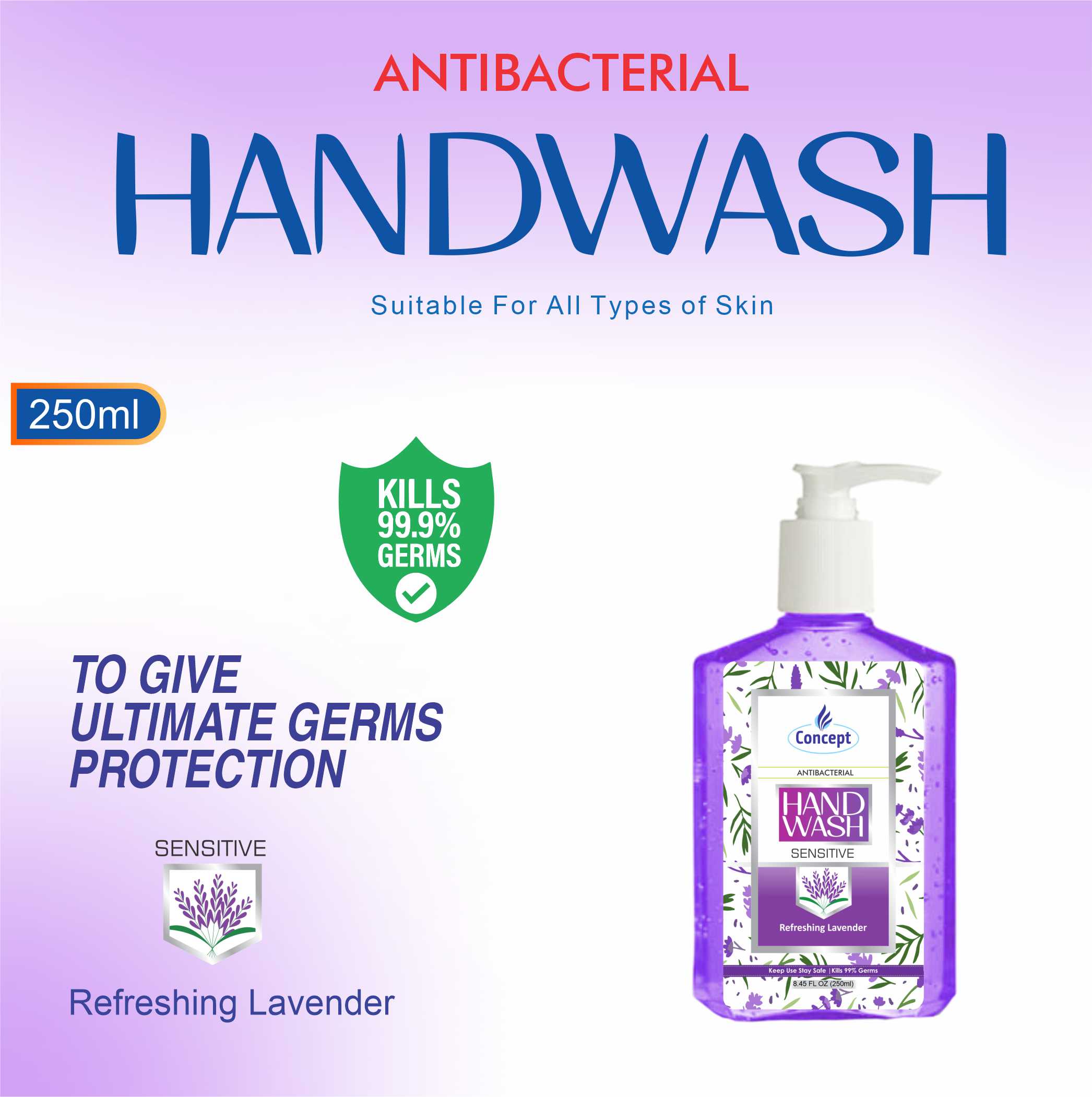 Hand Wash SQ Bottle Lavender