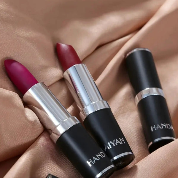 Imported Handaiyan Matte Lipstick Long-Lasting Waterproof Lipstick  Smooth Velvet Texture, Highly Pigmented, Non-Stick, Moisturizing Lip Color