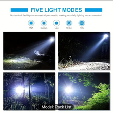 High-Powered LED Flashlight – 5 Modes Tactical Zoomable Torch – Waterproof & Durable for Camping, Hiking, Emergency & Everyday Use – Portable Handheld Flash Light