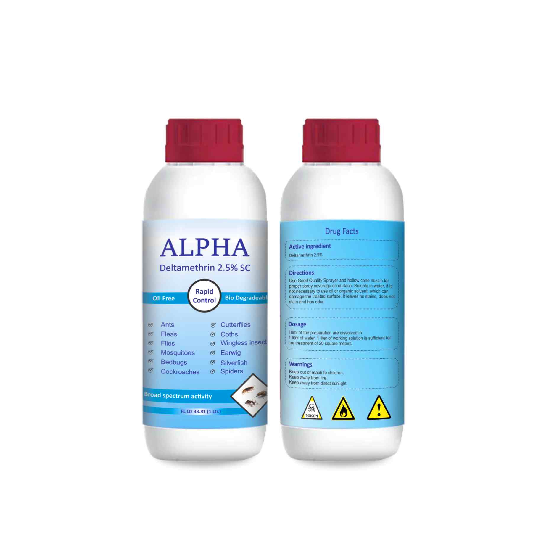 Insecticide Deltamethrin  2.5% Liquid 1 LITRE