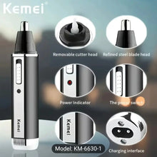 Kemei 4-in-1 Rechargeable Electric Hair Trimmer Grooming Kit for Men Beard, Nose, Ear, and Eyebrow Trimmer
