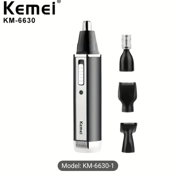 Kemei 4-in-1 Rechargeable Electric Hair Trimmer Grooming Kit for Men Beard, Nose, Ear, and Eyebrow Trimmer