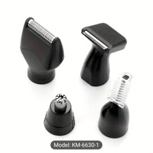 Kemei 4-in-1 Rechargeable Electric Hair Trimmer Grooming Kit for Men Beard, Nose, Ear, and Eyebrow Trimmer