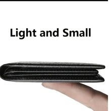 Men’s Slim Leather Wallet Ultra-Thin Bifold, Minimalist Card Holder, Compact Coin Purse
