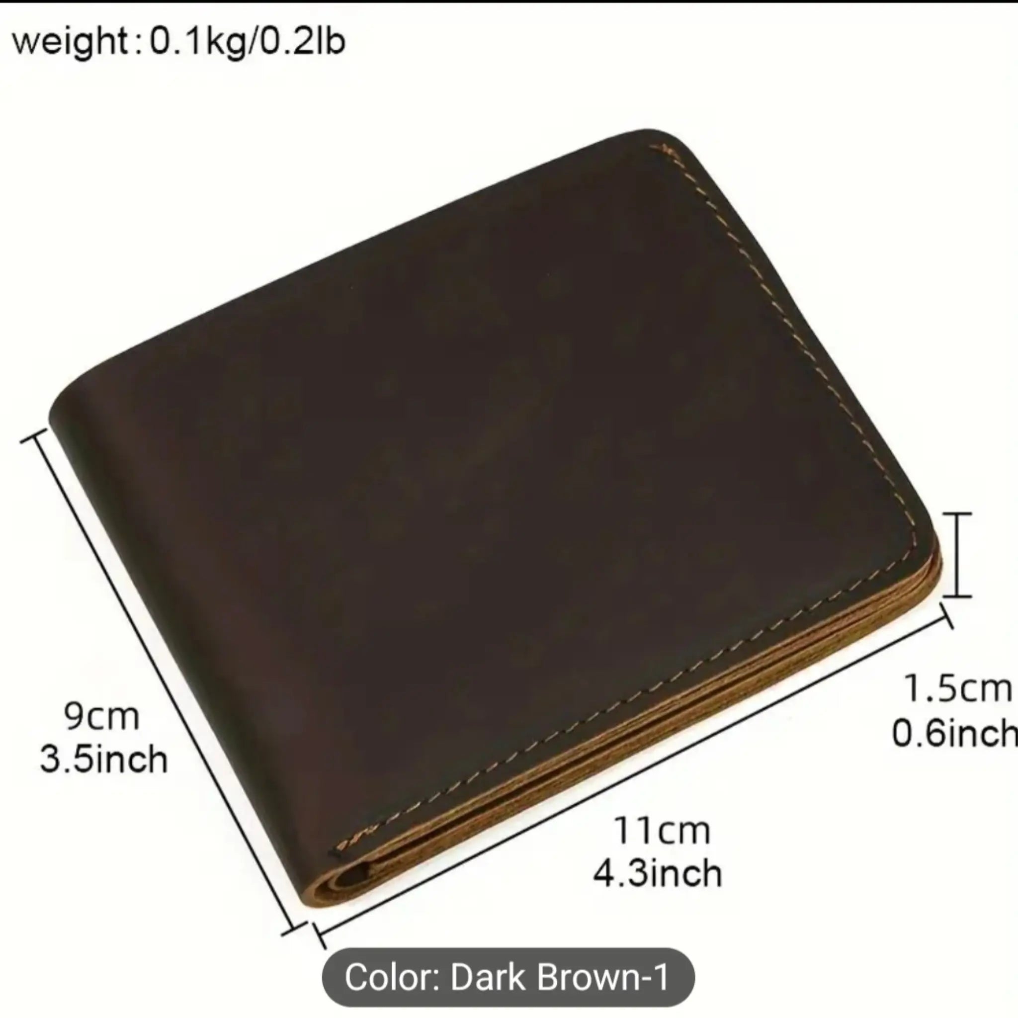 Men's Vintage Leather Bifold Wallet