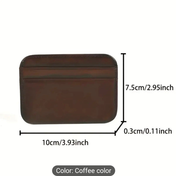 Mini Slim Smart ATM Card Holder – Small Leather Wallet for Men Ultra-Thin Bifold Card Wallet Compact & Stylish Credit Card Organizer (10cm x 7.5cm x 0.3cm)