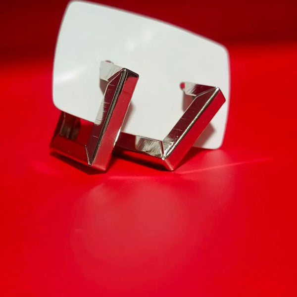 Modern Geometric Silver Earrings for Women