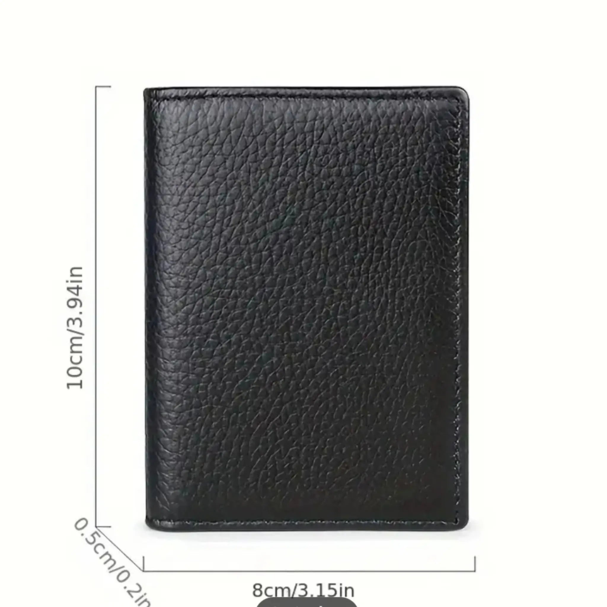 Pocket Leather Wallet  Ultra-Thin Mini Men's Bifold Card Holder