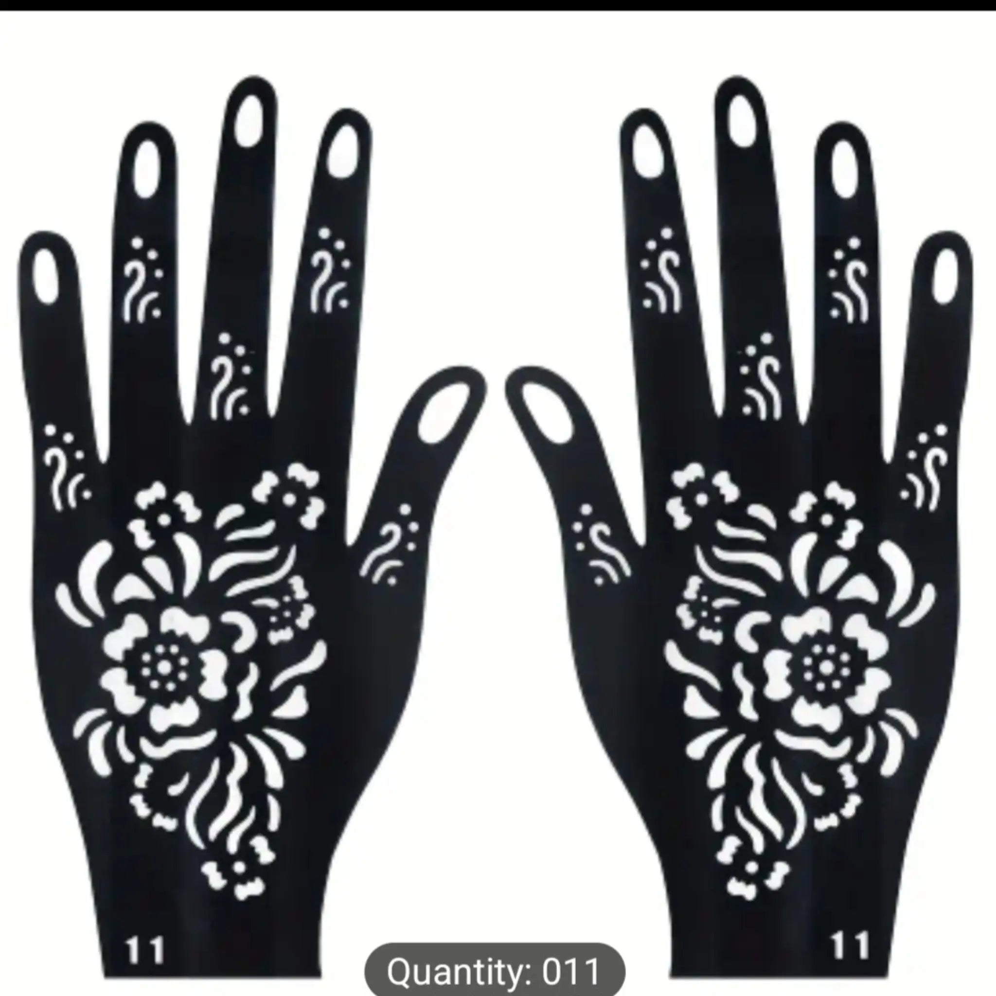 Imported Reusable Henna Hand Stencil Set
