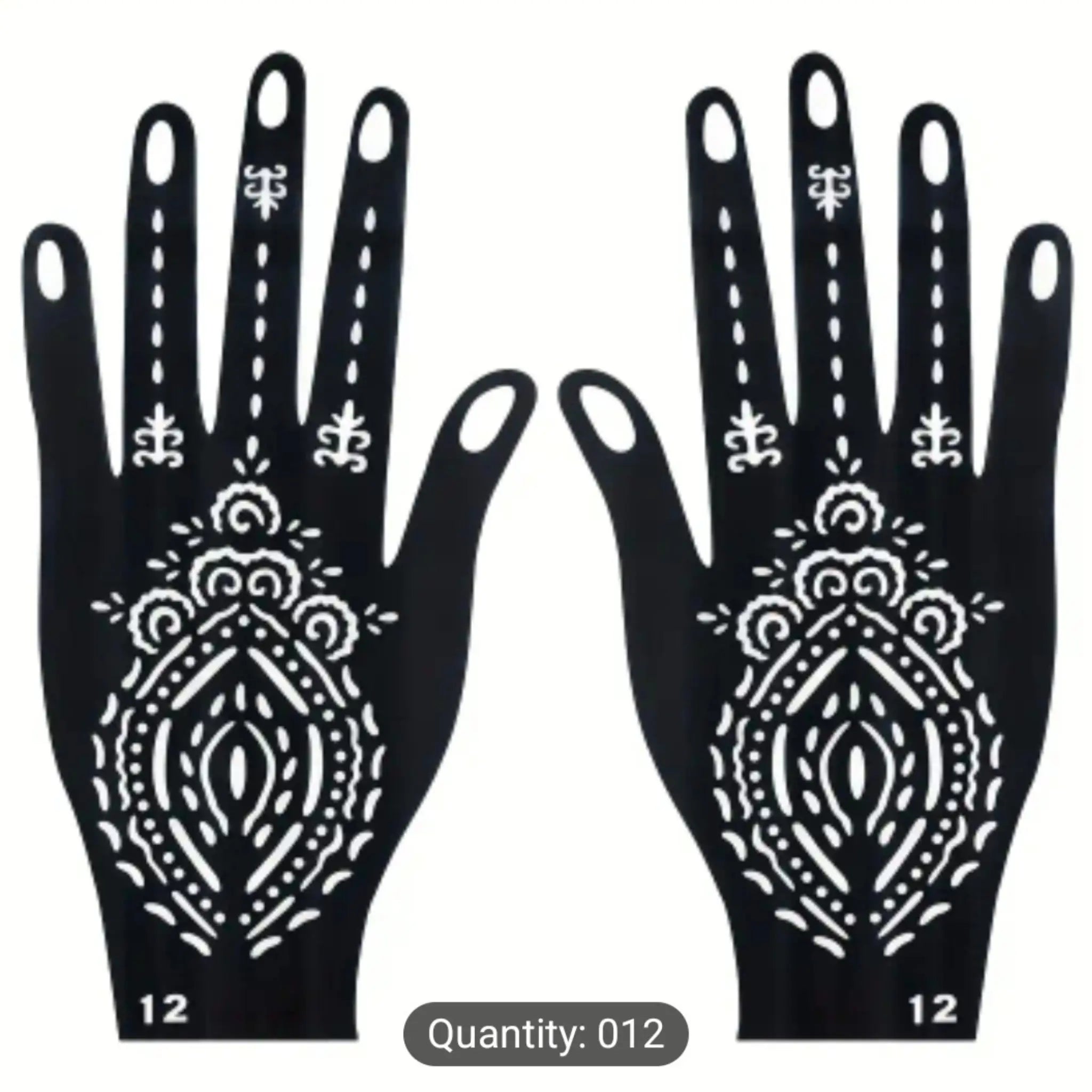 Imported Reusable Henna Hand Stencil Set