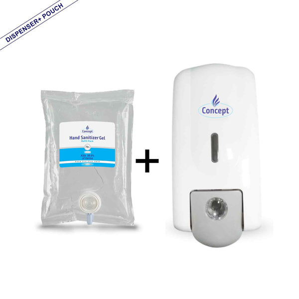 Sanitizer Gel Pouch + Dispenser