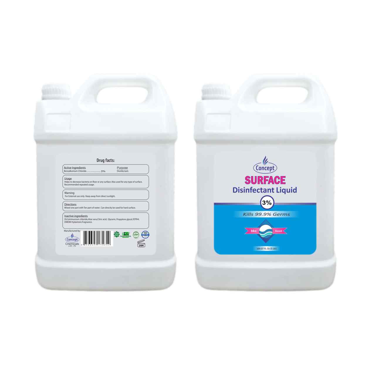 SURFACE DISINFECTANT 3.0% WIPE 5 Litre