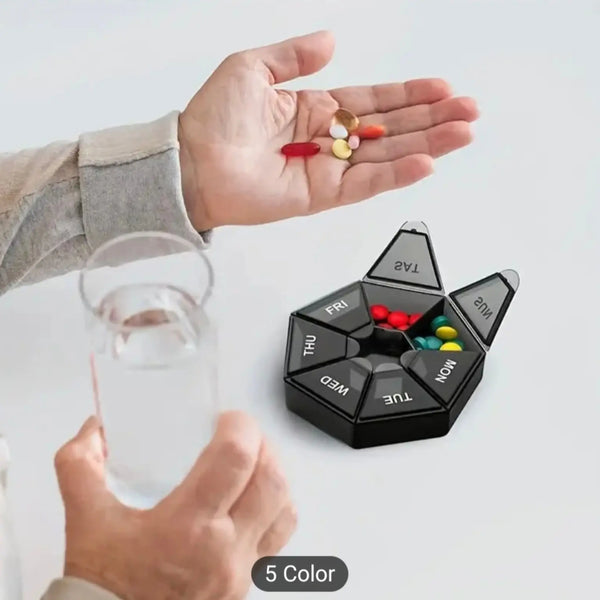 Travel Pill Case  7Day Portable Tablet and Candy Storage Box
