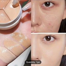 Tricolor Concealer Palette – 3-in-1 Full Coverage Face Corrector  Waterproof & Long-lasting  Compact 5cm Size