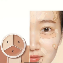 Tricolor Concealer Palette – 3-in-1 Full Coverage Face Corrector  Waterproof & Long-lasting  Compact 5cm Size