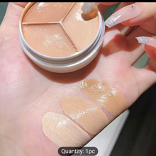 Tricolor Concealer Palette – 3-in-1 Full Coverage Face Corrector  Waterproof & Long-lasting  Compact 5cm Size