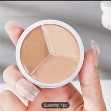 Tricolor Precision Concealer Palette – 3-in-1 Creamy & Lightweight Full-Coverage Makeup  Waterproof & Long-Lasting  Compact 5cm Travel-Friendly Size