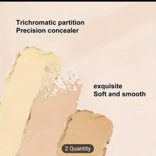 Tricolor Precision Concealer Palette – 3-in-1 Creamy & Lightweight Full-Coverage Makeup  Waterproof & Long-Lasting  Compact 5cm Travel-Friendly Size
