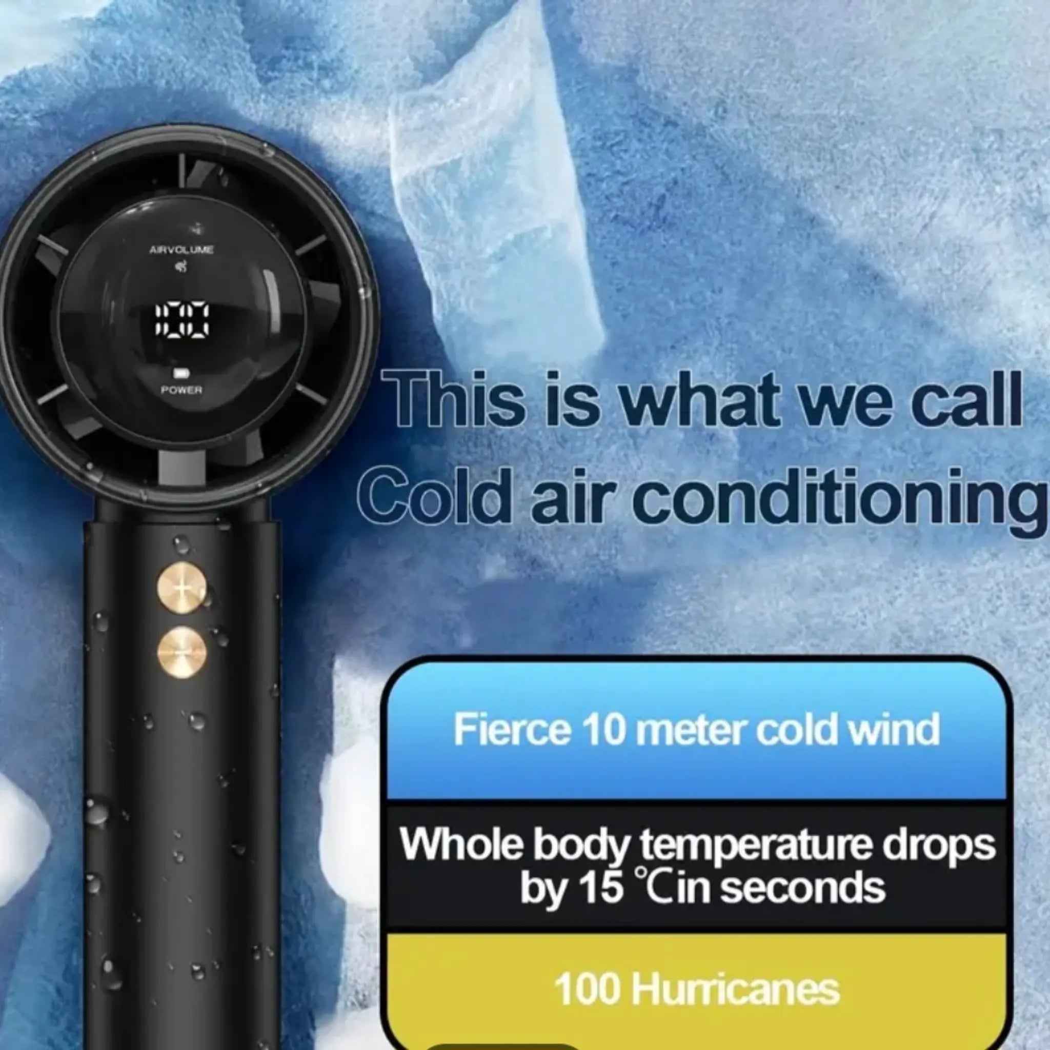 Turbo Jet Fan Mini Portable Ice Cold Fan