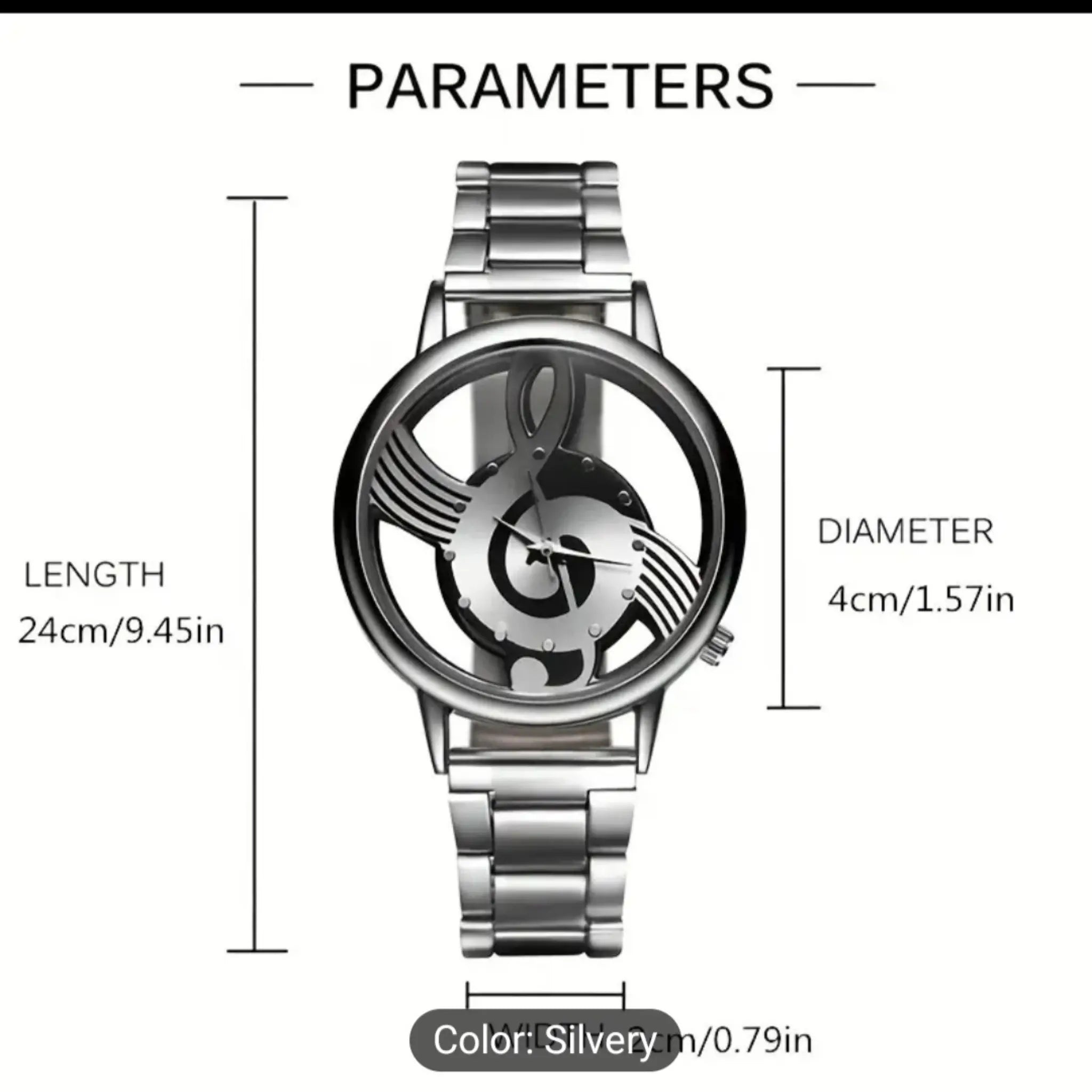 Unisex Luxury Quartz Watch with Musical Note