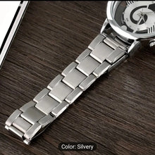 Unisex Luxury Quartz Watch with Musical Note Dial and Stainless Steel Band