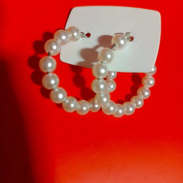 Beautiful Circle Pearl Earrings