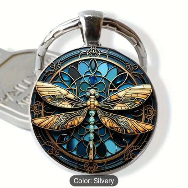 Dragonfly pattern keychain