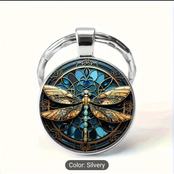 Dragonfly pattern keychain